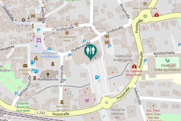 Map showing location of Kapellenstraße 2 Toilet