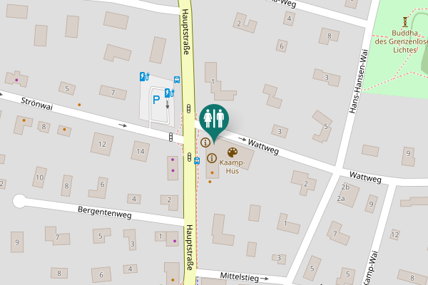 Map showing location of Hauptstraße 12 Toilet