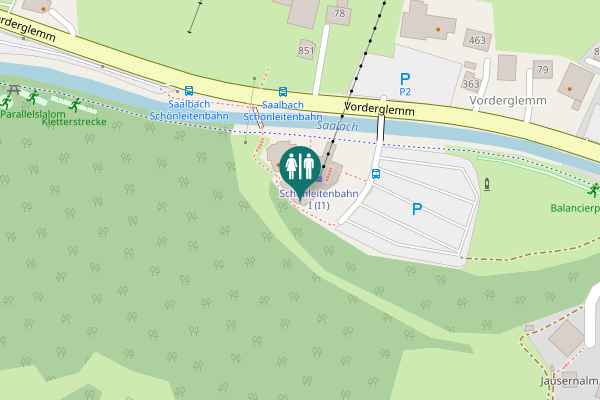 Map showing location of Vorderglemm 641 Toilet