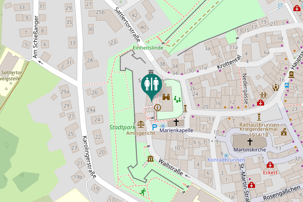 Map showing location of Kapellenstraße 16 Toilet