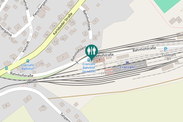 Map showing location of Bahnhofstraße 4 Toilet