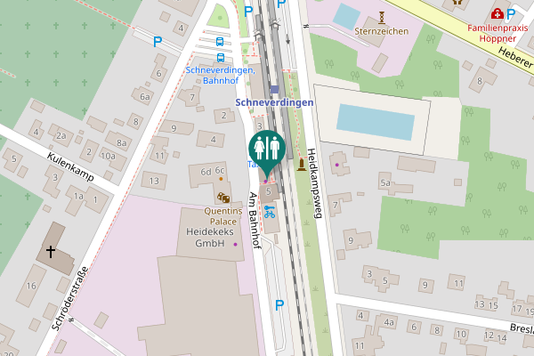 Map showing location of Am Bahnhof 5 Toilet