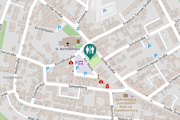 Map showing location of Am Markt 1 Toilet