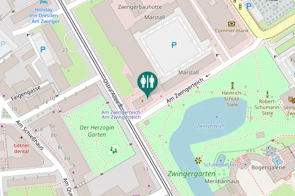 Map showing location of WC im Bistro am Herzogin Garten