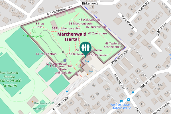 Map showing location of Kräuterstraße 39 Toilet