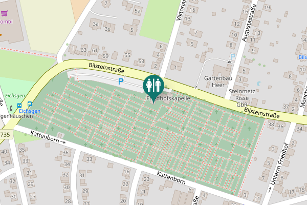 Map showing location of Bilsteinstraße 52 Toilet