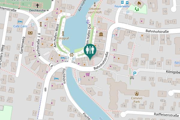 Map showing location of Am Hafen Ost 3 Toilet