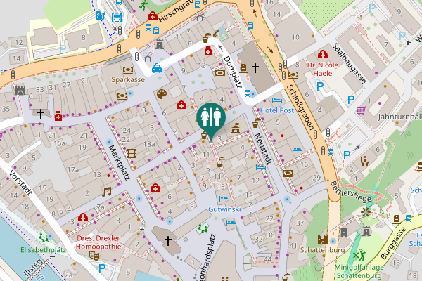 Map showing location of Schmiedgasse 3 Toilet
