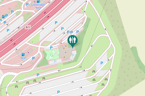 Map showing location of Lichtendorfer Straße 138 Toilet