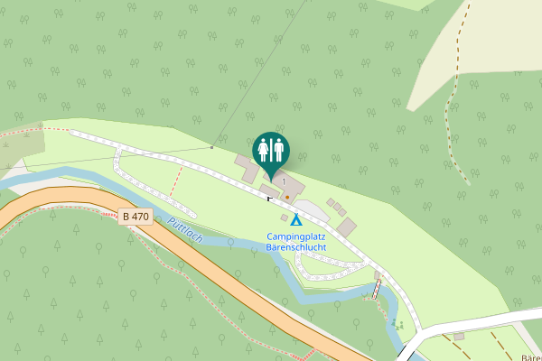 Map showing location of Bärenschlucht 1 Toilet
