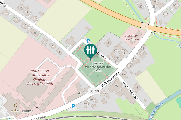 Map showing location of Friedhofsweg 3 Toilet