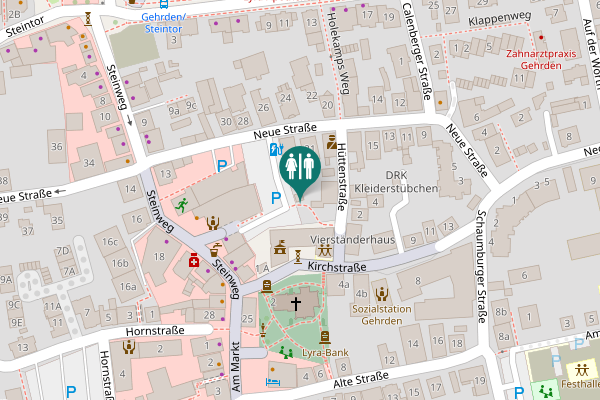 Map showing location of Öffentliche Toilette