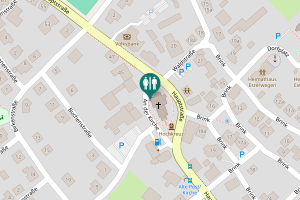 Map showing location of Hauptstraße 43 Toilet