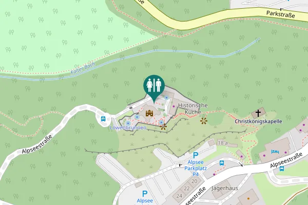 Map showing location of Alpseestraße 30 Toilet