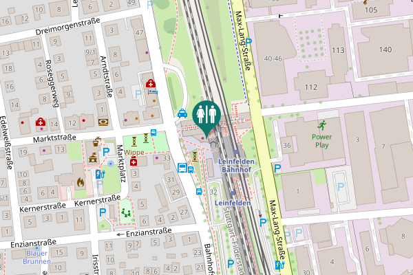 Map showing location of Bahnhofstraße 32 Toilet