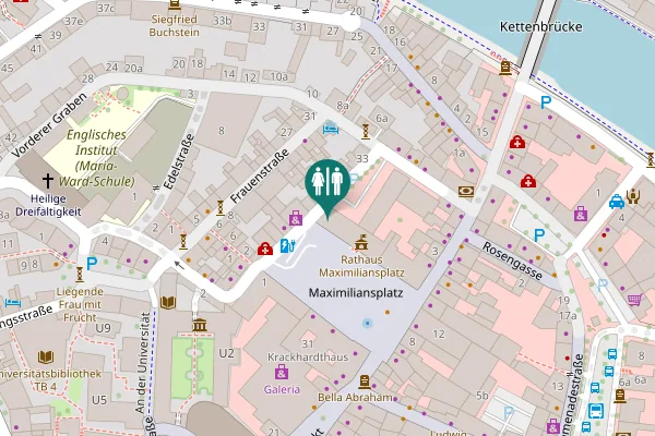 Map showing location of Maximiliansplatz 3 Toilet