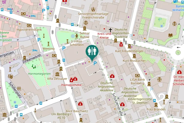 Map showing location of Schützenstraße 2 Toilet