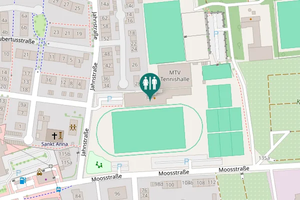 Map showing location of Jahnstraße 32 Toilet