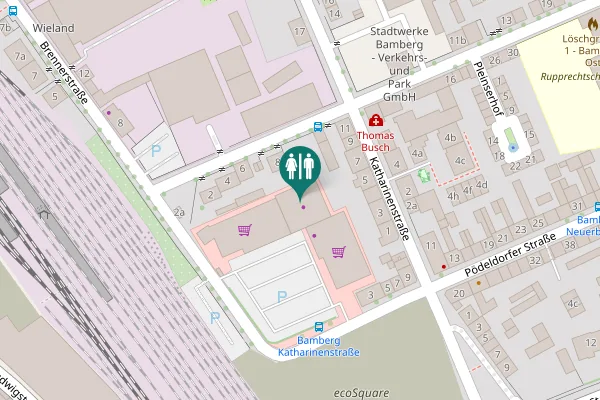 Map showing location of Pödeldorfer Straße 3a Toilet