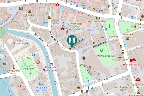Map showing location of Theatergassen 10 Toilet