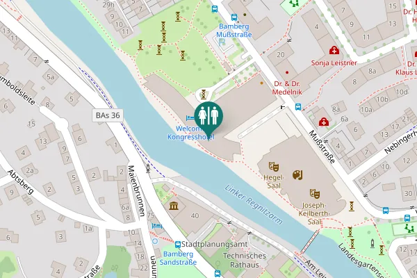 Map showing location of Mußstraße 7 Toilet