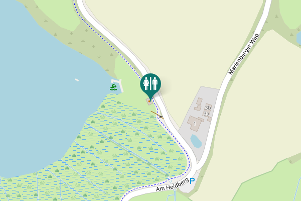 Map showing location of Am Heidberg Toilet