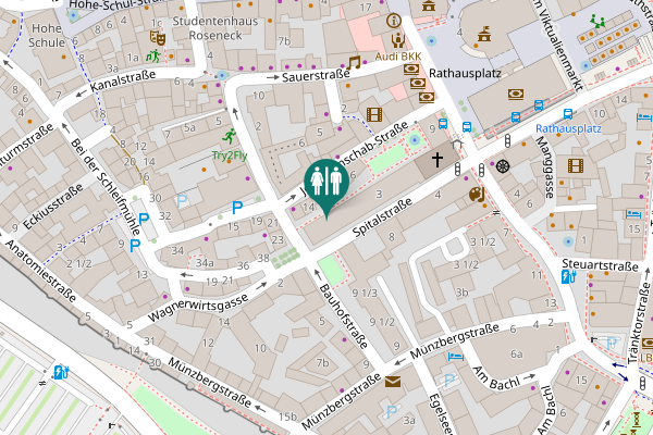 Map showing location of Spitalstraße 3 Toilet