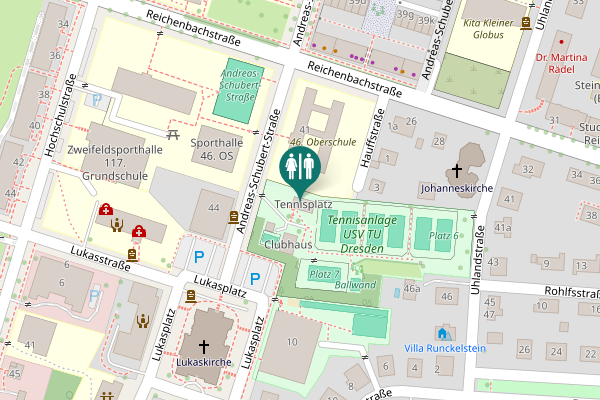 Map showing location of Andreas-Schubert-Straße 51 Toilet