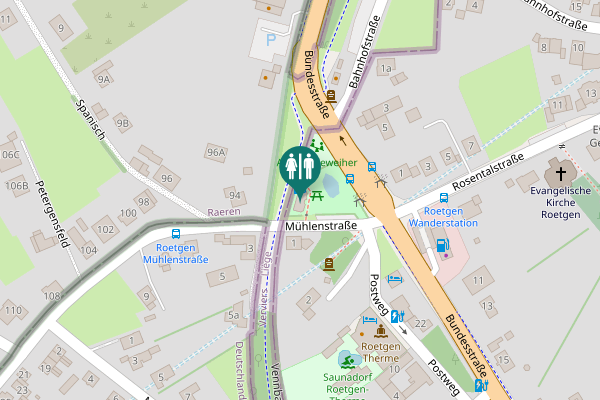 Map showing location of Bundesstraße 18a Toilet