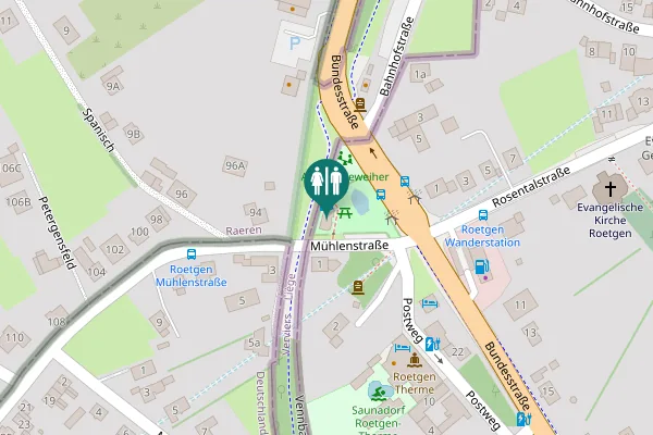 Map showing location of Bundesstraße 18a Toilet