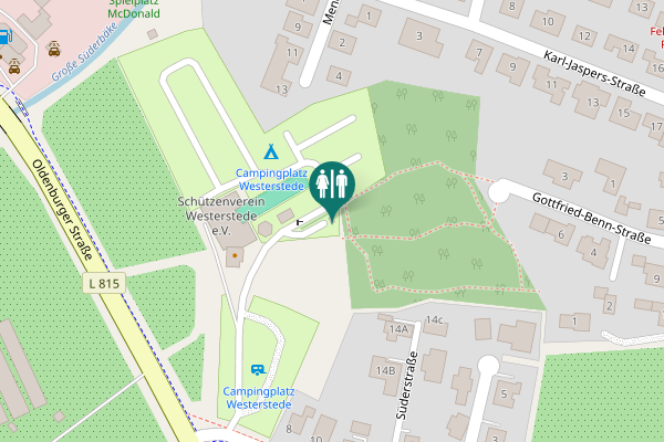 Map showing location of Süderstraße 2 Toilet