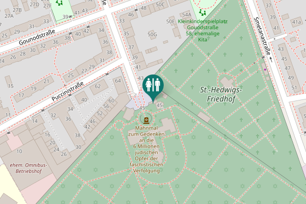 Map showing location of Markus-Reich-Platz Toilet