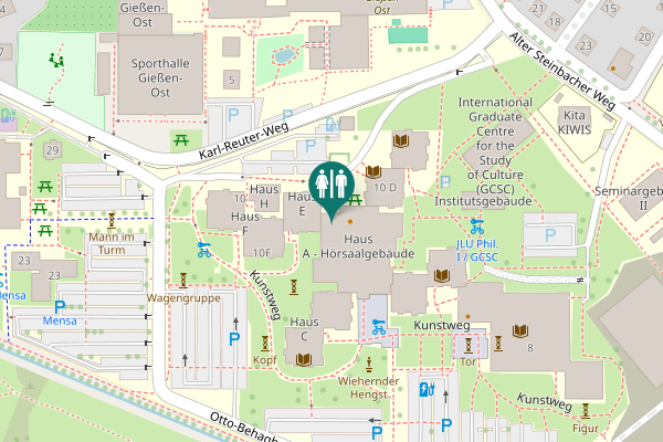 Map showing location of Otto-Behaghel-Straße 10 Toilet