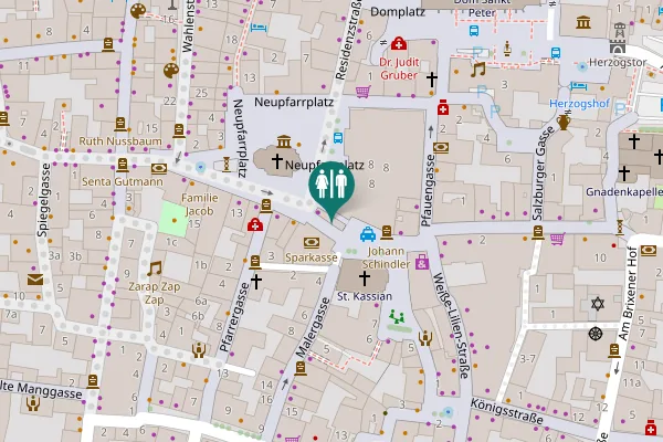 Map showing location of Neupfarrplatz 8 Toilet