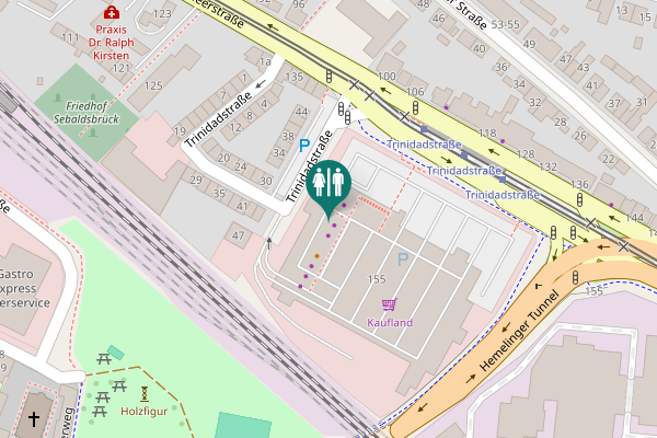 Map showing location of Toilette