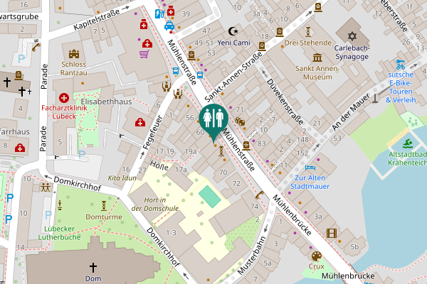 Map showing location of Mühlenstraße 64 Toilet