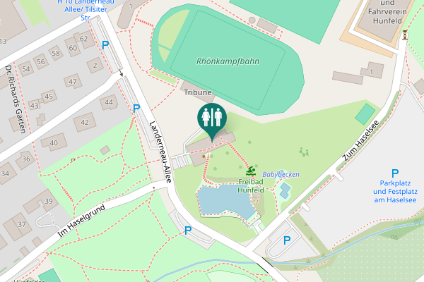 Map showing location of Landerneau-Allee 3 Toilet