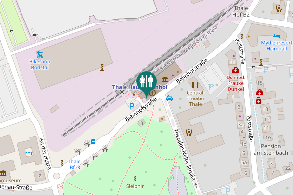Map showing location of Bahnhofstraße 1 Toilet