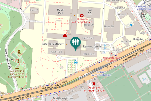 Map showing location of Landsberger Allee 49 Toilet