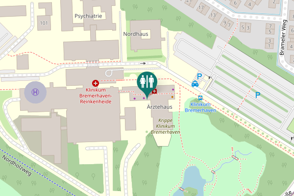 Map showing location of Postbrookstraße 105 Toilet