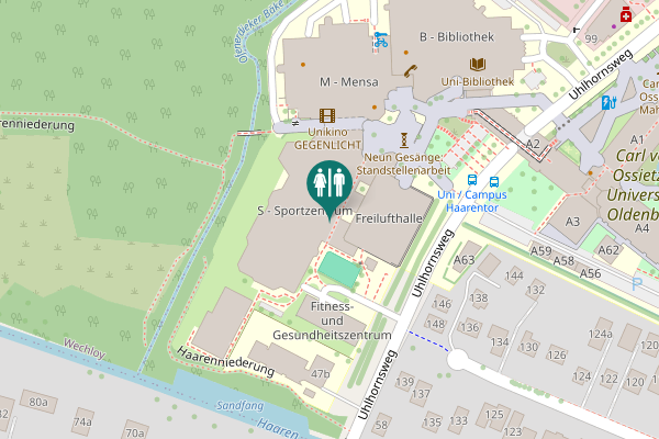 Map showing location of Uhlhornsweg 49-55 Toilet