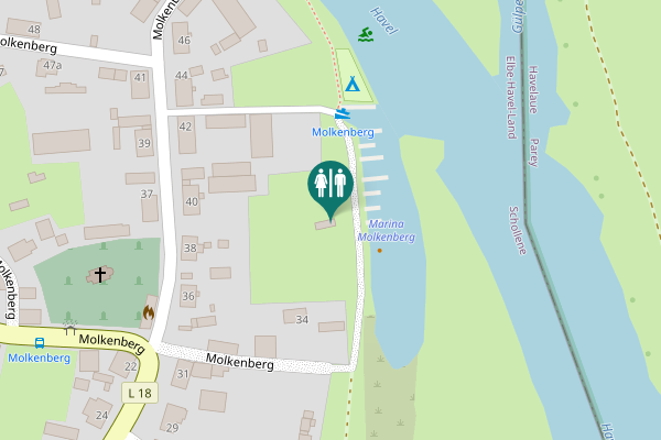 Map showing location of Molkenberg 34 Toilet