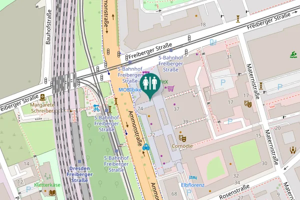 Map showing location of Dresden Toilet