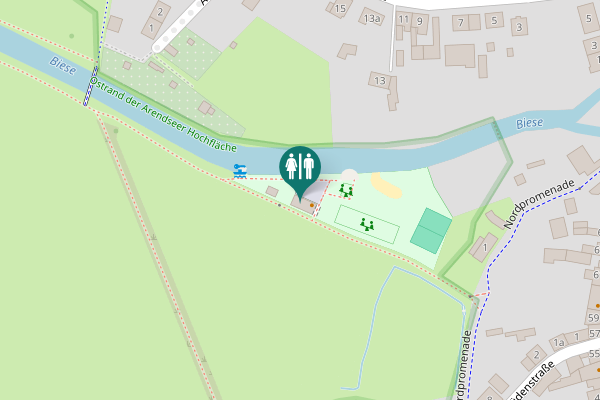 Map showing location of Nordpromenade 2 Toilet