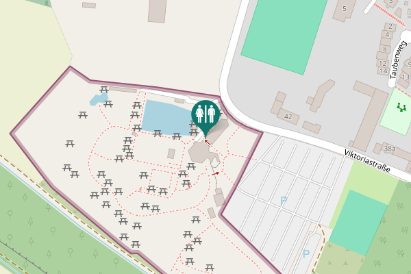 Map showing location of Viktoriastraße 51;53 Toilet