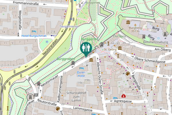 Map showing location of Neutormauer 21 Toilet
