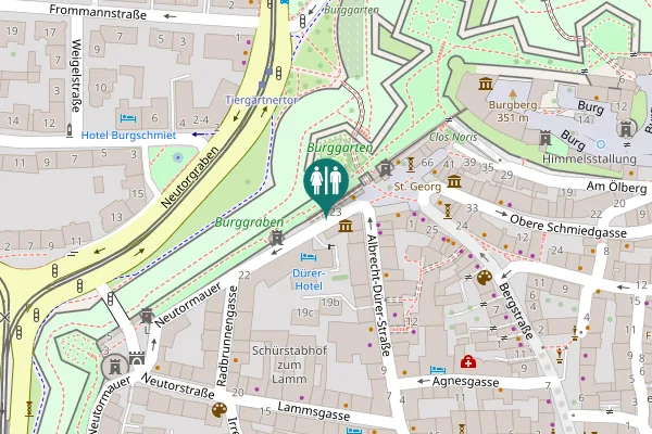 Map showing location of Neutormauer 21 Toilet