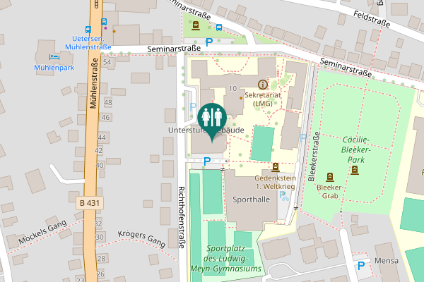 Map showing location of Seminarstraße 10 Toilet