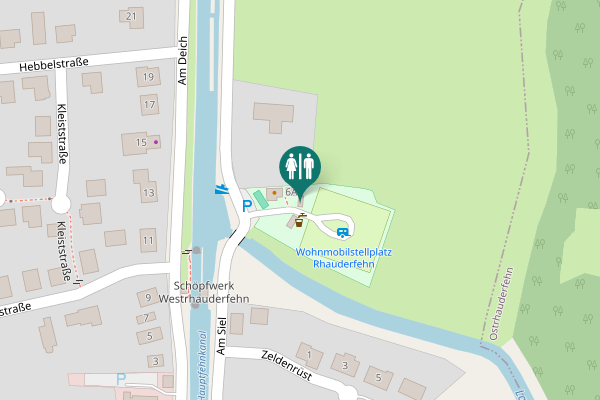 Map showing location of Am Siel 6A Toilet