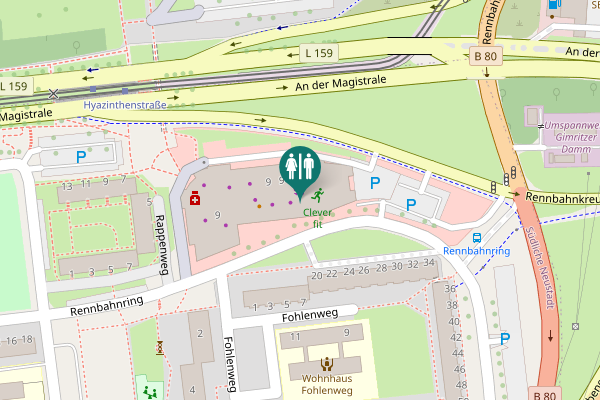 Map showing location of Öffentliche Toilette